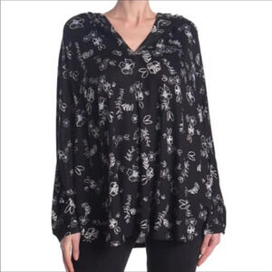 NWT Jessica Simpson Floral Hooded Poncho S/M